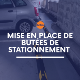Mise en place de butées de stationnement